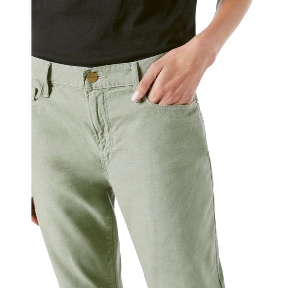 Frame Washed Military Green Le Garçon Mid-Rise Classic Boyfriend Jean Women‎ 28 - Picture 2 of 14